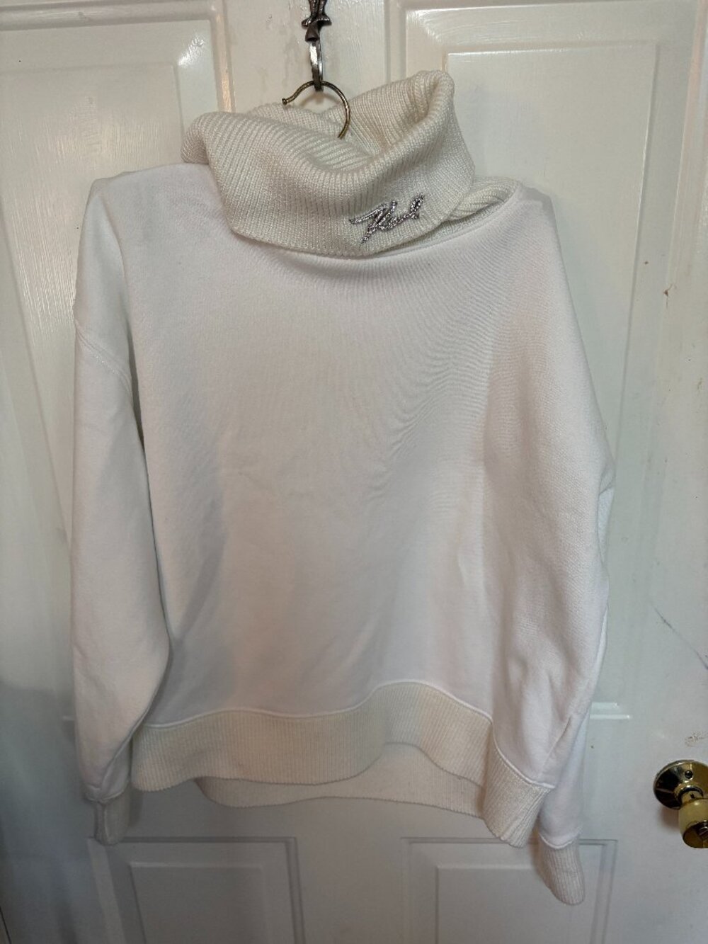 Karl Lagerfeld Paris Funnel-Neck Sweatshirt - Size XS